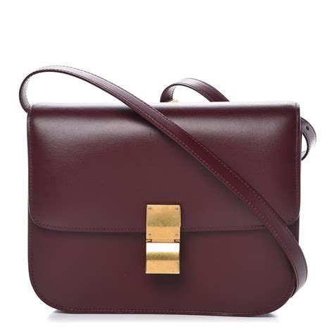 celine box burgundy or red|celine box bag review.